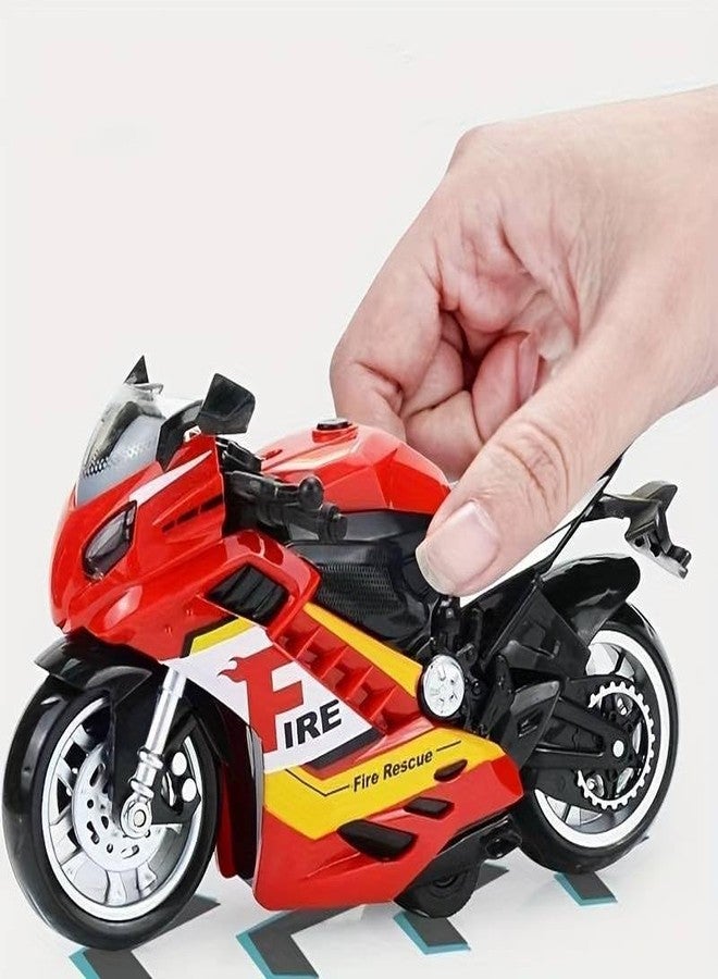 RAMPKD New Toy Kids Sport Motorcycle Toy Pull Back Motorcycle Toys with Music Lighting Motorcycles Toy for Boys Age 3-8 Year Old (Multi)(Sport Bike_R) - Image 4